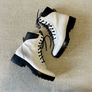 Michael Kors Leather Combat Boots